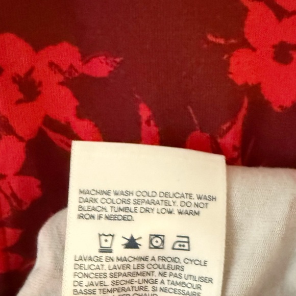 Lands' End Women's 3/4 Sleeve Lightweight Jersey Button Front Top Size 2X NWT - Picture 10 of 11